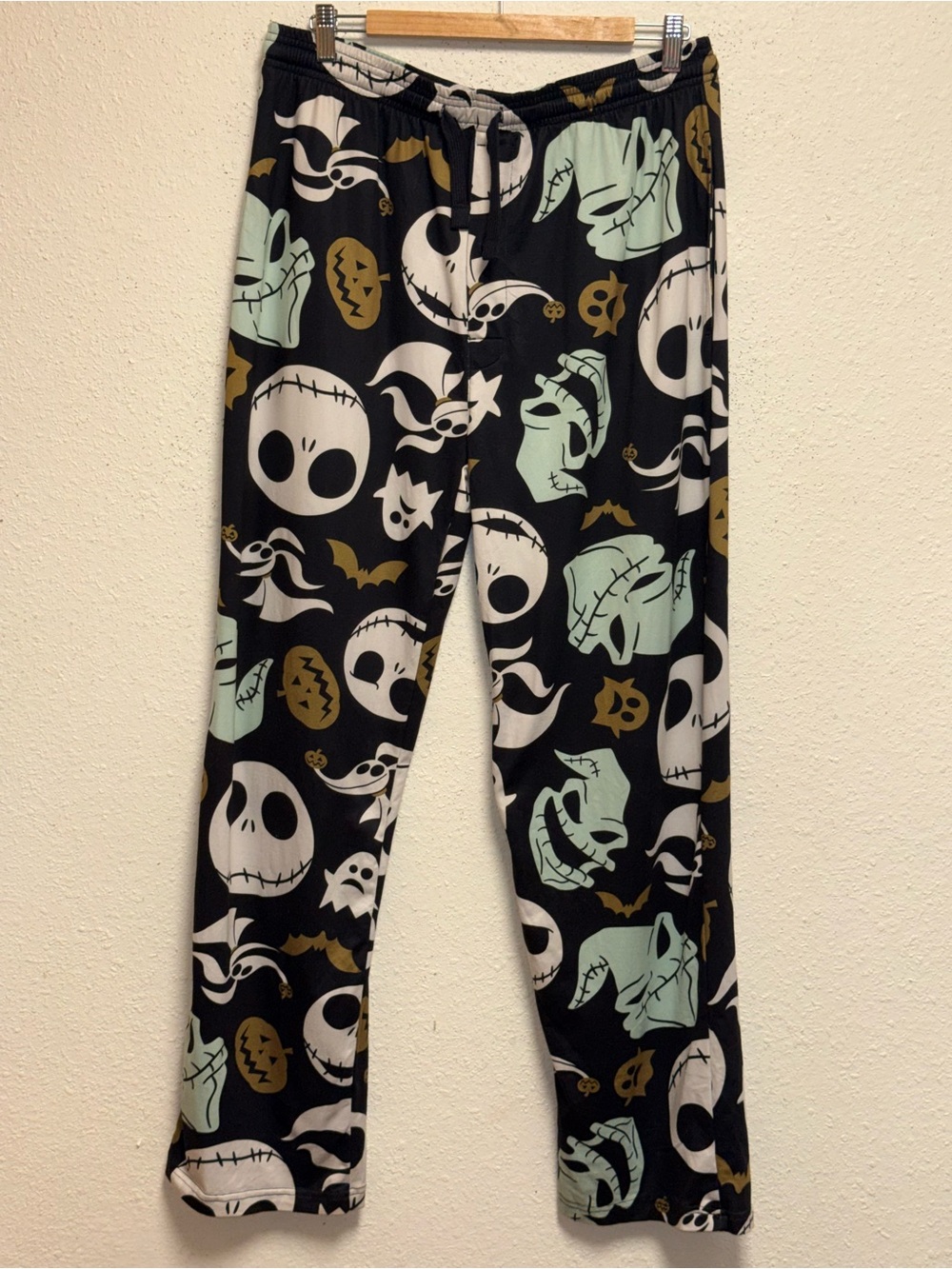 Men’s Disney Black Halloween Character pajamas with Mint Green & Gold Accents